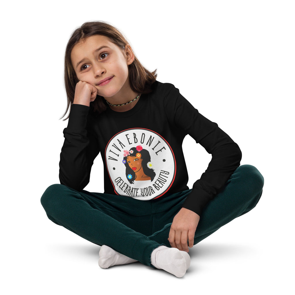 Viva Ebonie Jade Flowers long sleeve tshirt - VivaSistah