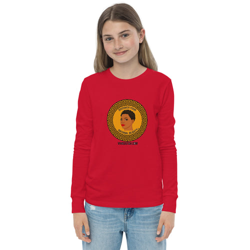 Youth long sleeve tee Afrika Naturally Beautiful - VivaSistah