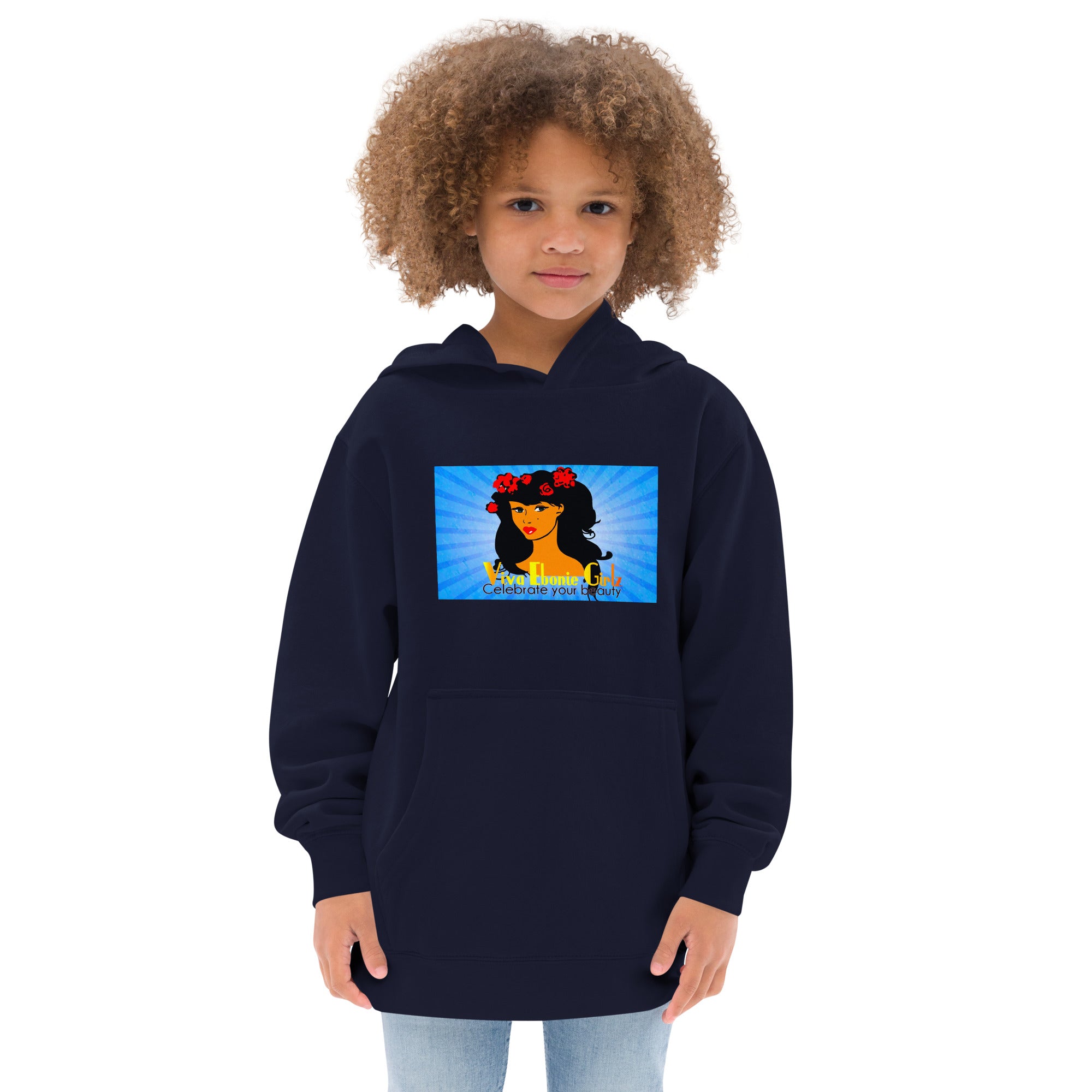 Kids fleece hoodie Chantay Blue Burst - VivaSistah