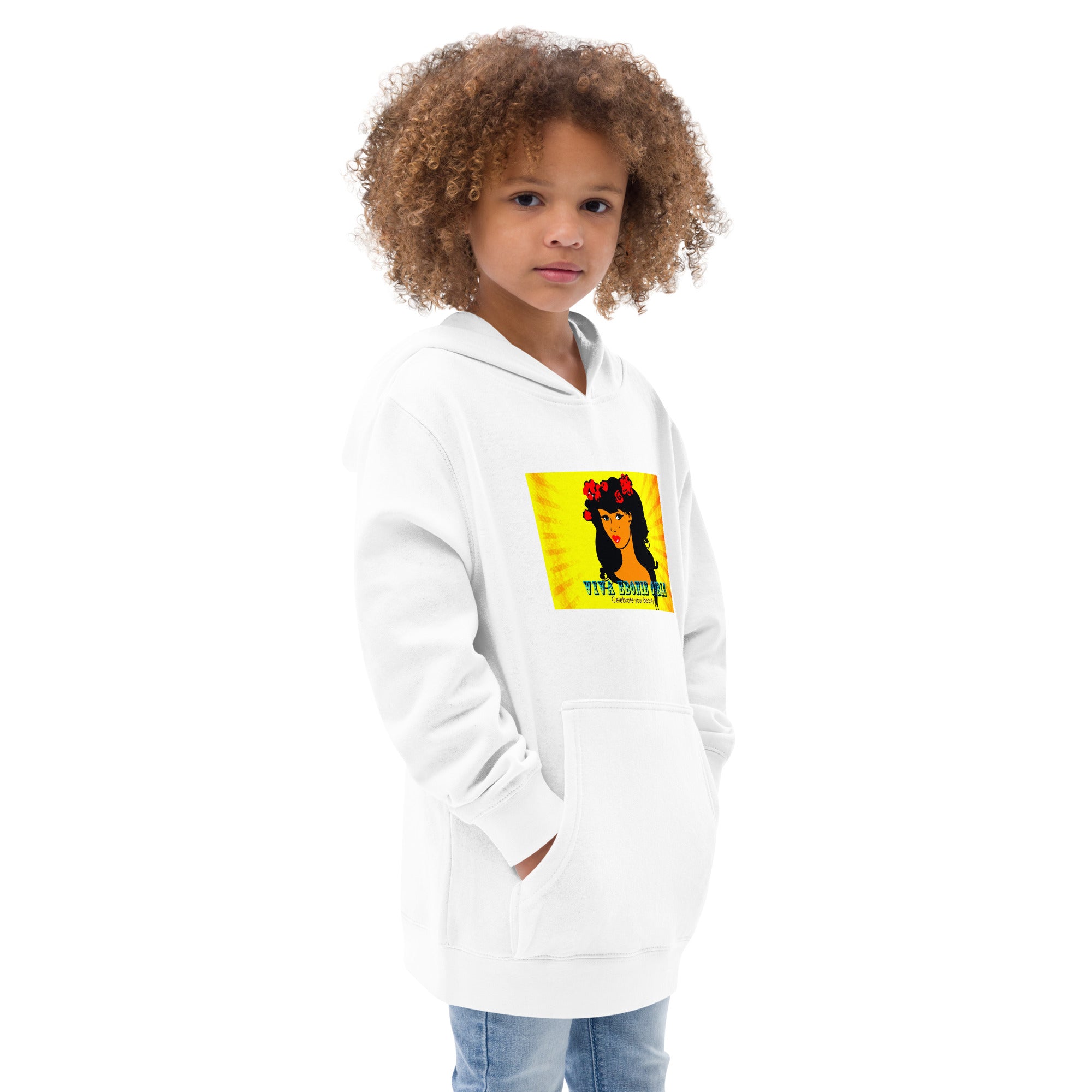 Kids fleece hoodie Chantay Gold Burst - VivaSistah