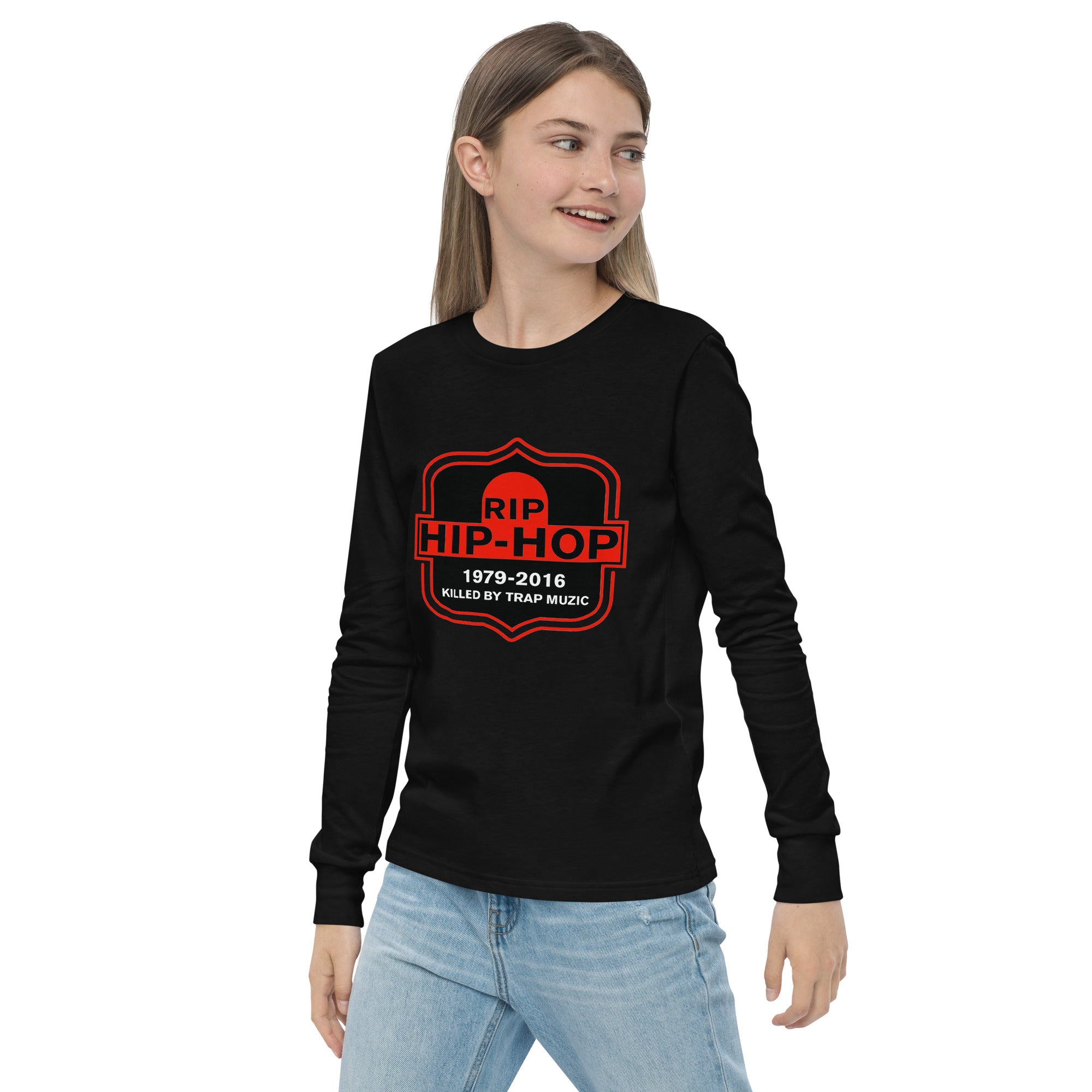 Youth long sleeve tee RIP HIP HOP - VivaSistah
