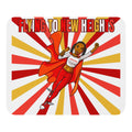 Mouse pad Super Sistah Flying to new Heights orange red yellow - VivaSistah