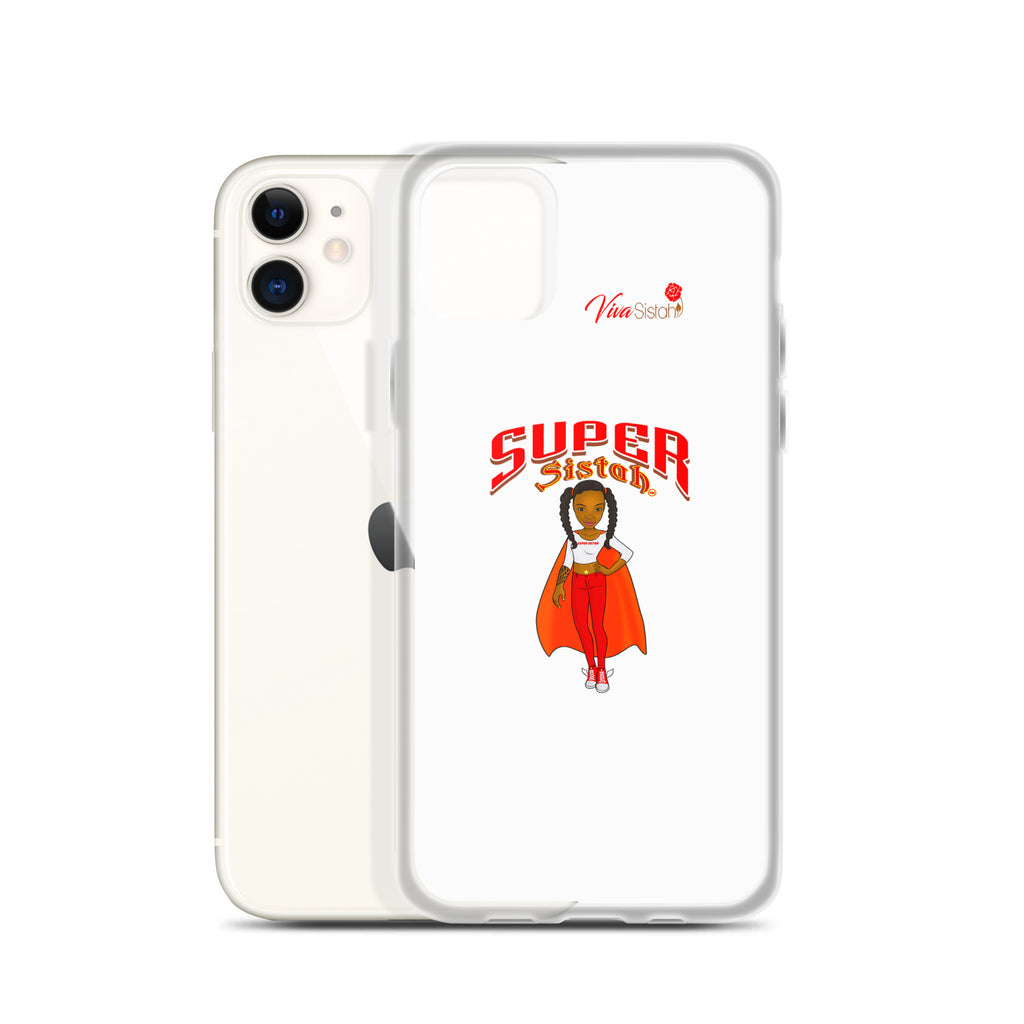 Clear Case for iPhone® Super Sistah w logo - VivaSistah