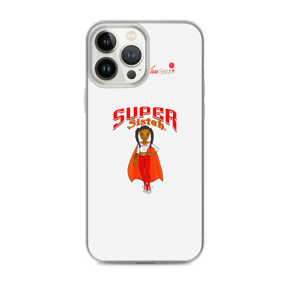Clear Case for iPhone® Super Sistah w logo - VivaSistah