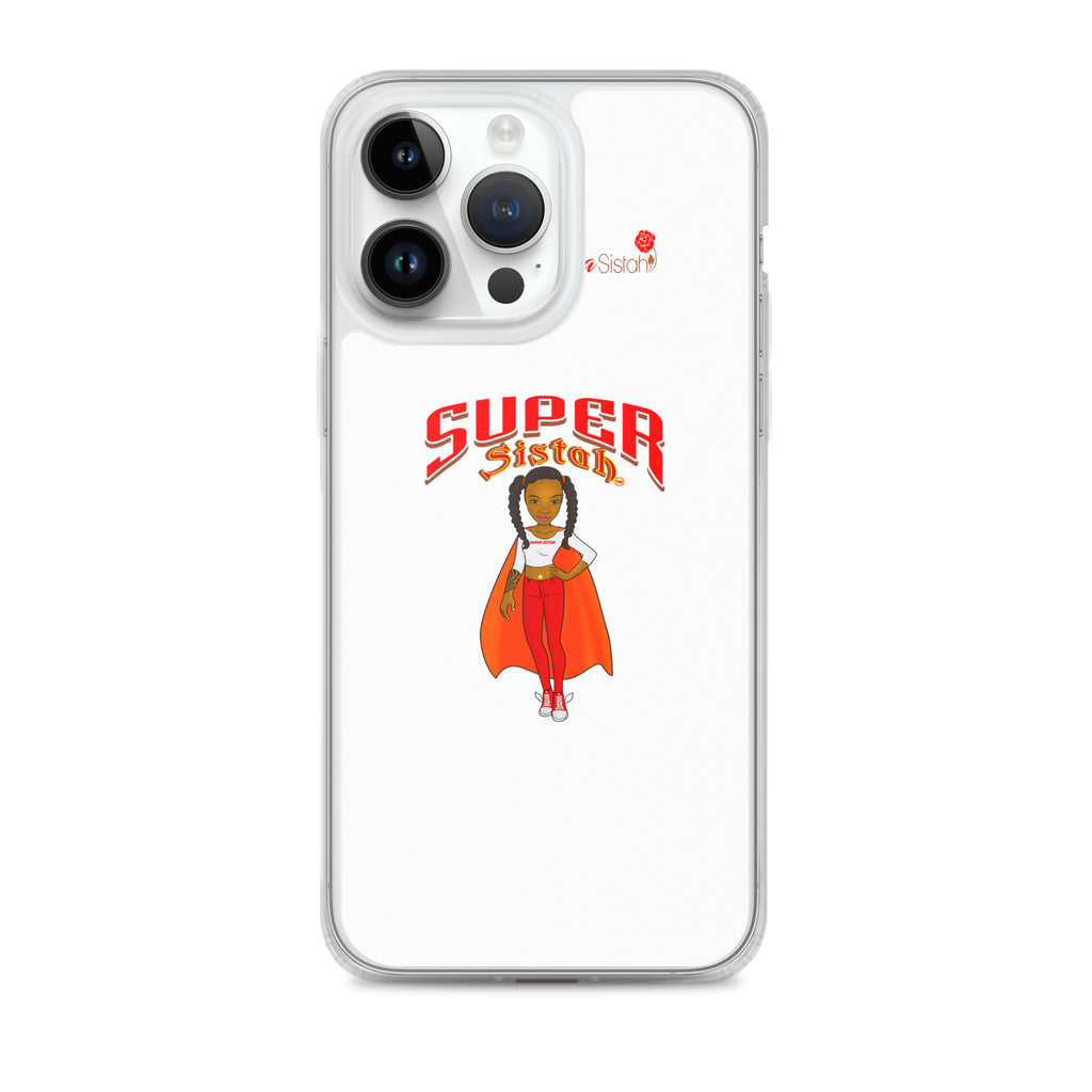 Clear Case for iPhone® Super Sistah w logo - VivaSistah