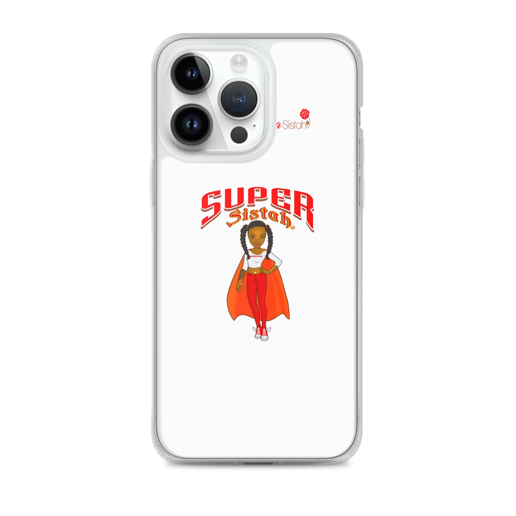 Clear Case for iPhone® Super Sistah w logo - VivaSistah