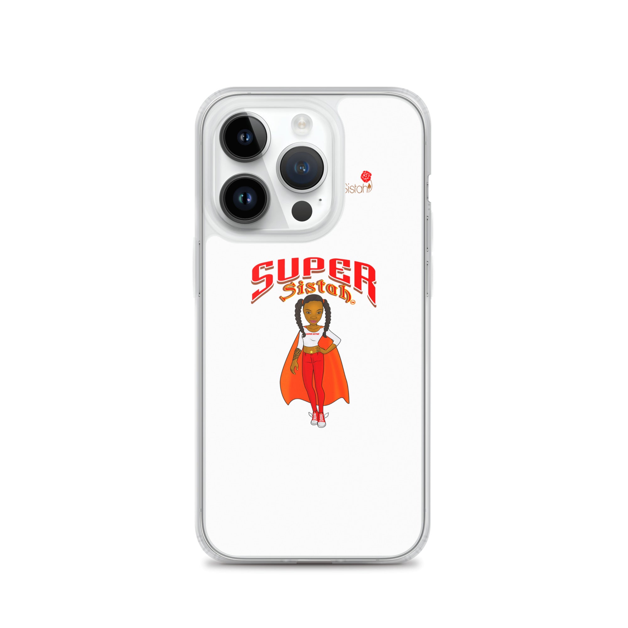 Clear Case for iPhone® Super Sistah w logo - VivaSistah