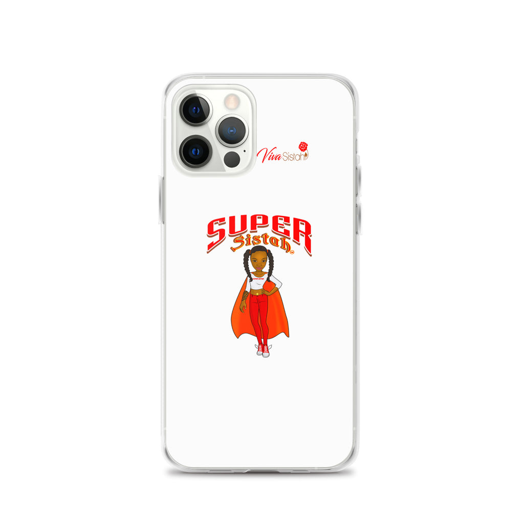 Clear Case for iPhone® Super Sistah w logo - VivaSistah
