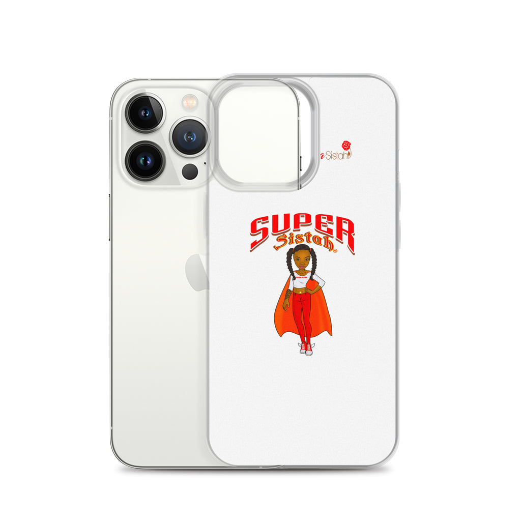 Clear Case for iPhone® Super Sistah w logo - VivaSistah