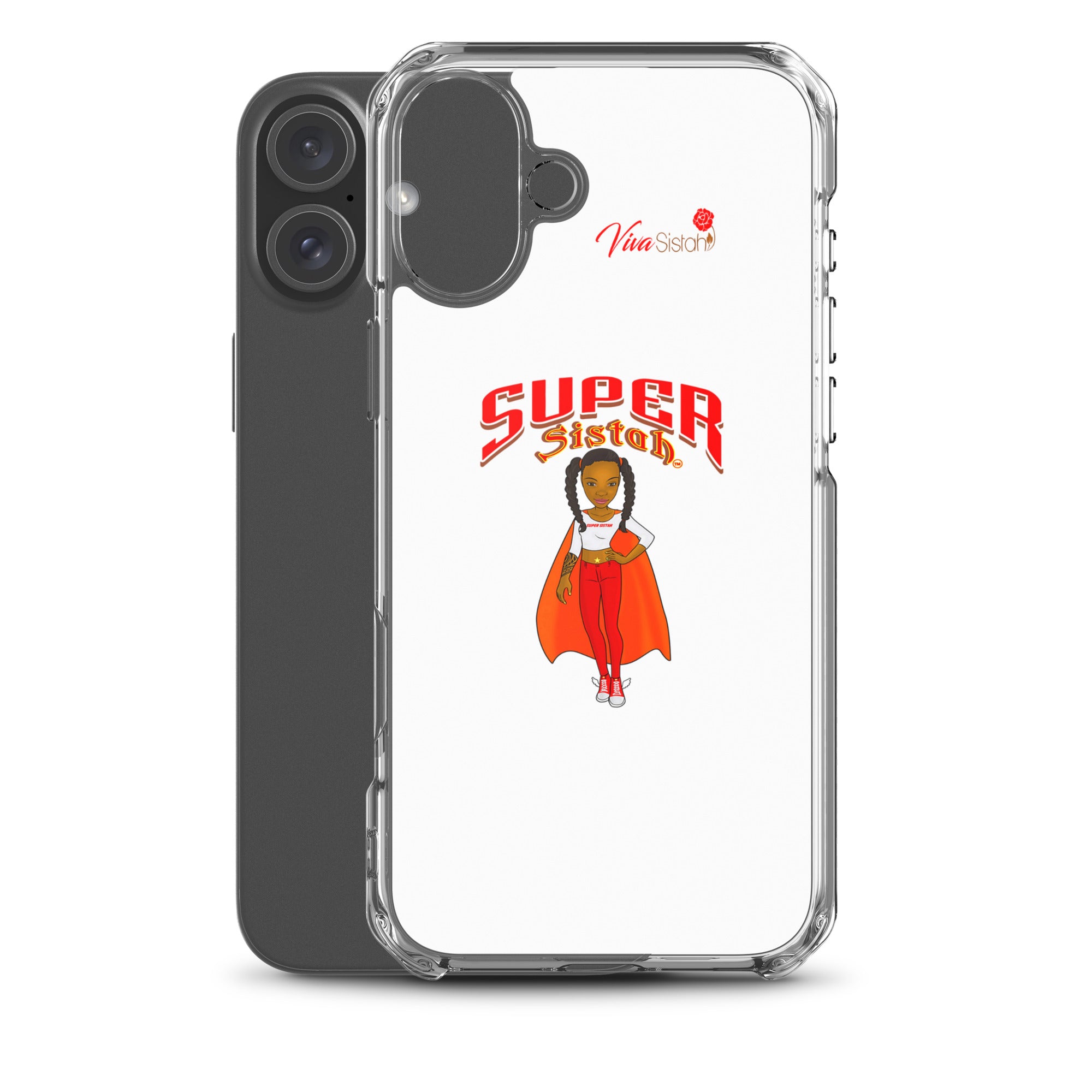 Clear Case for iPhone® Super Sistah w logo