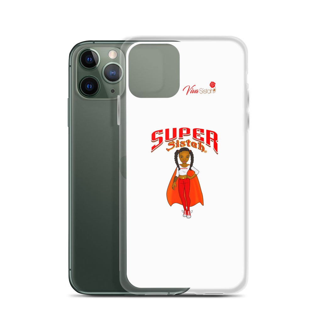 Clear Case for iPhone® Super Sistah w logo - VivaSistah