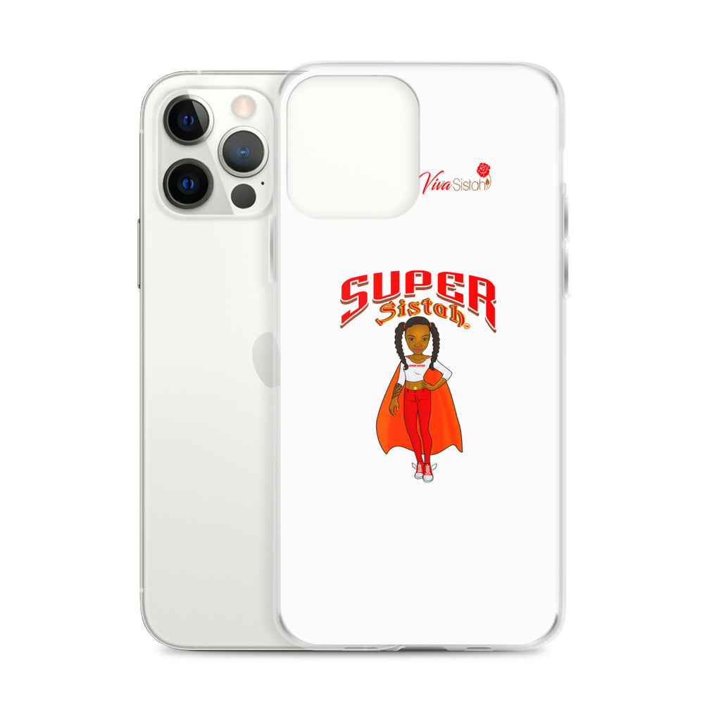 Clear Case for iPhone® Super Sistah w logo - VivaSistah