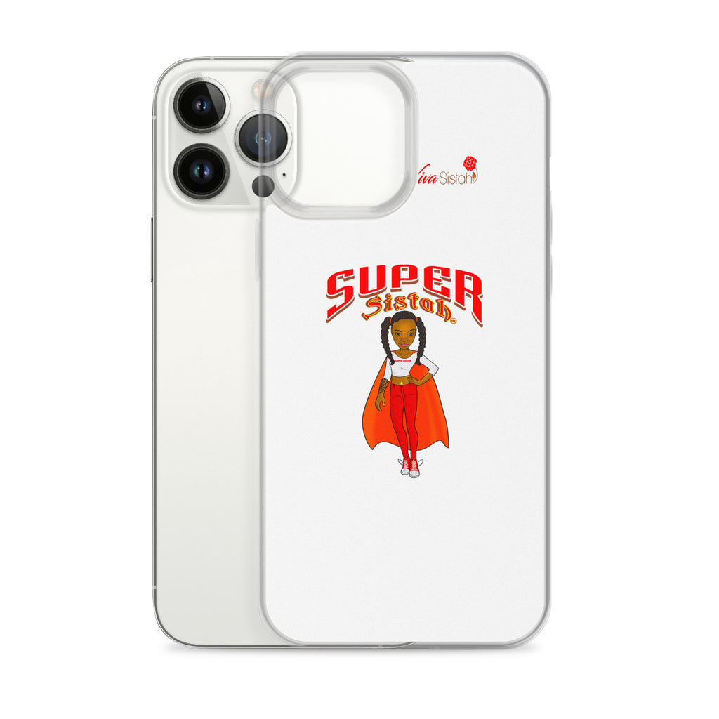 Clear Case for iPhone® Super Sistah w logo - VivaSistah