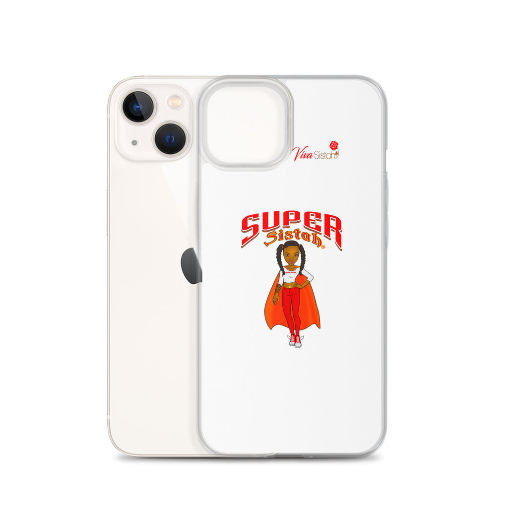 Clear Case for iPhone® Super Sistah w logo - VivaSistah