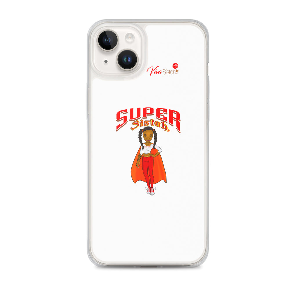 Clear Case for iPhone® Super Sistah w logo - VivaSistah