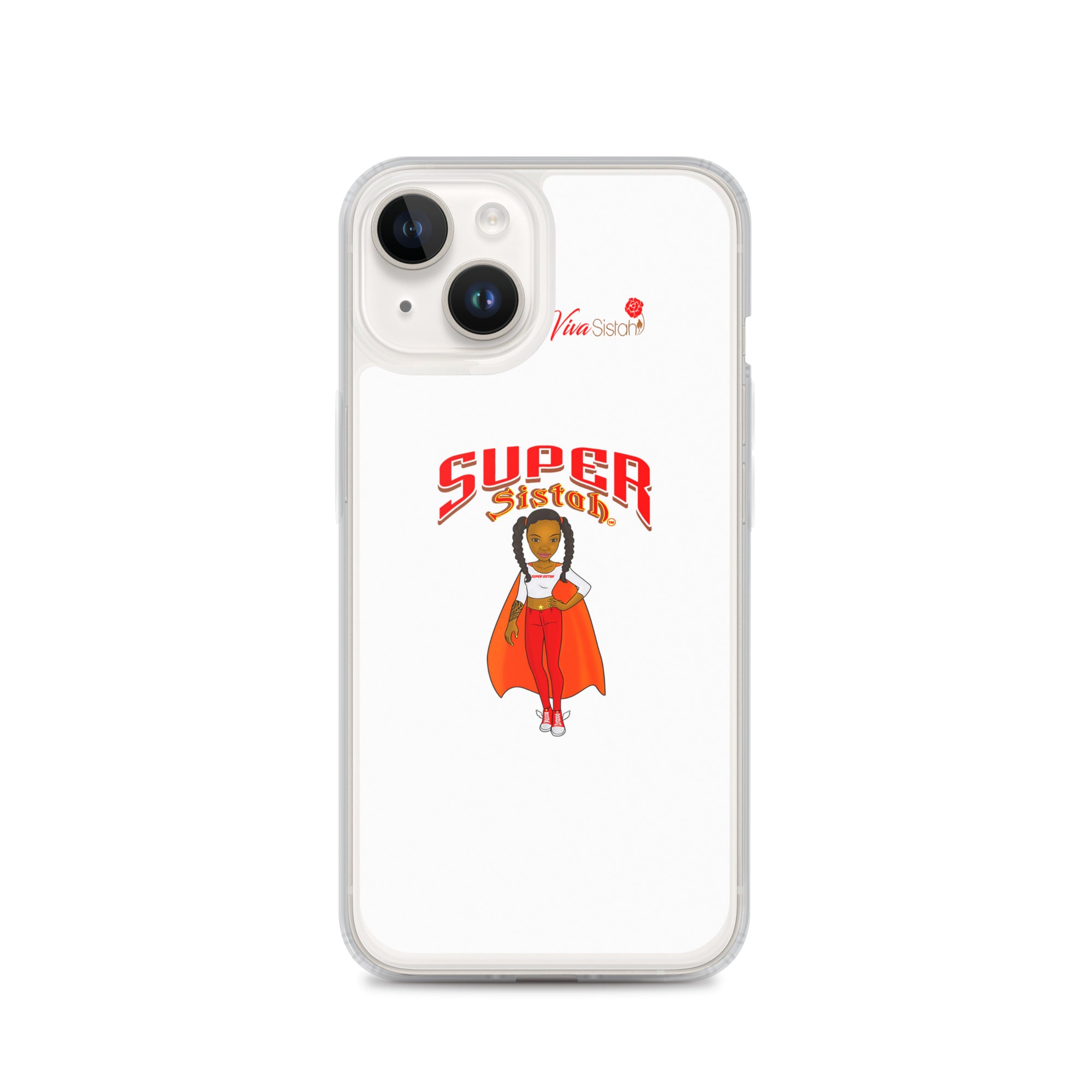Clear Case for iPhone® Super Sistah w logo - VivaSistah