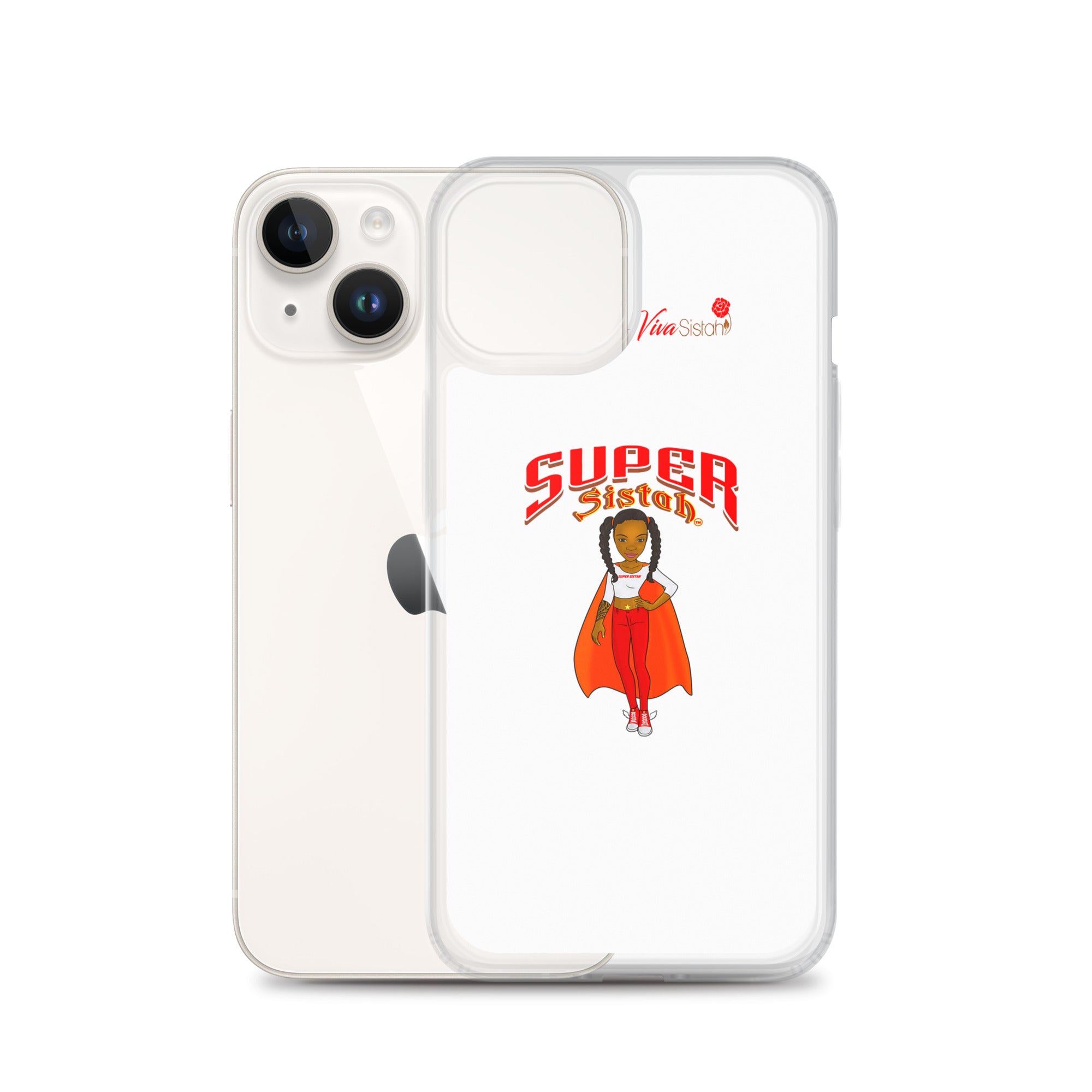 Clear Case for iPhone® Super Sistah w logo