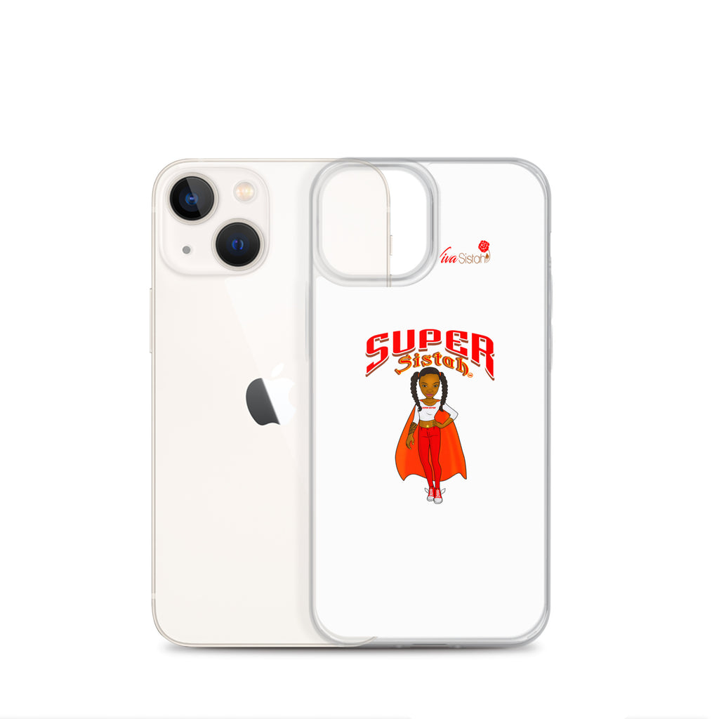 Clear Case for iPhone® Super Sistah w logo - VivaSistah