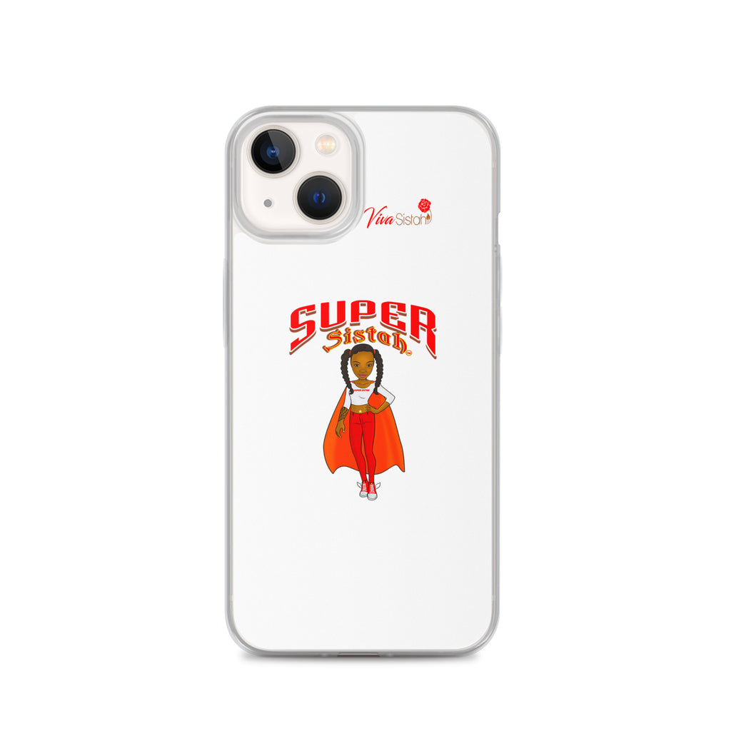 Clear Case for iPhone® Super Sistah w logo - VivaSistah