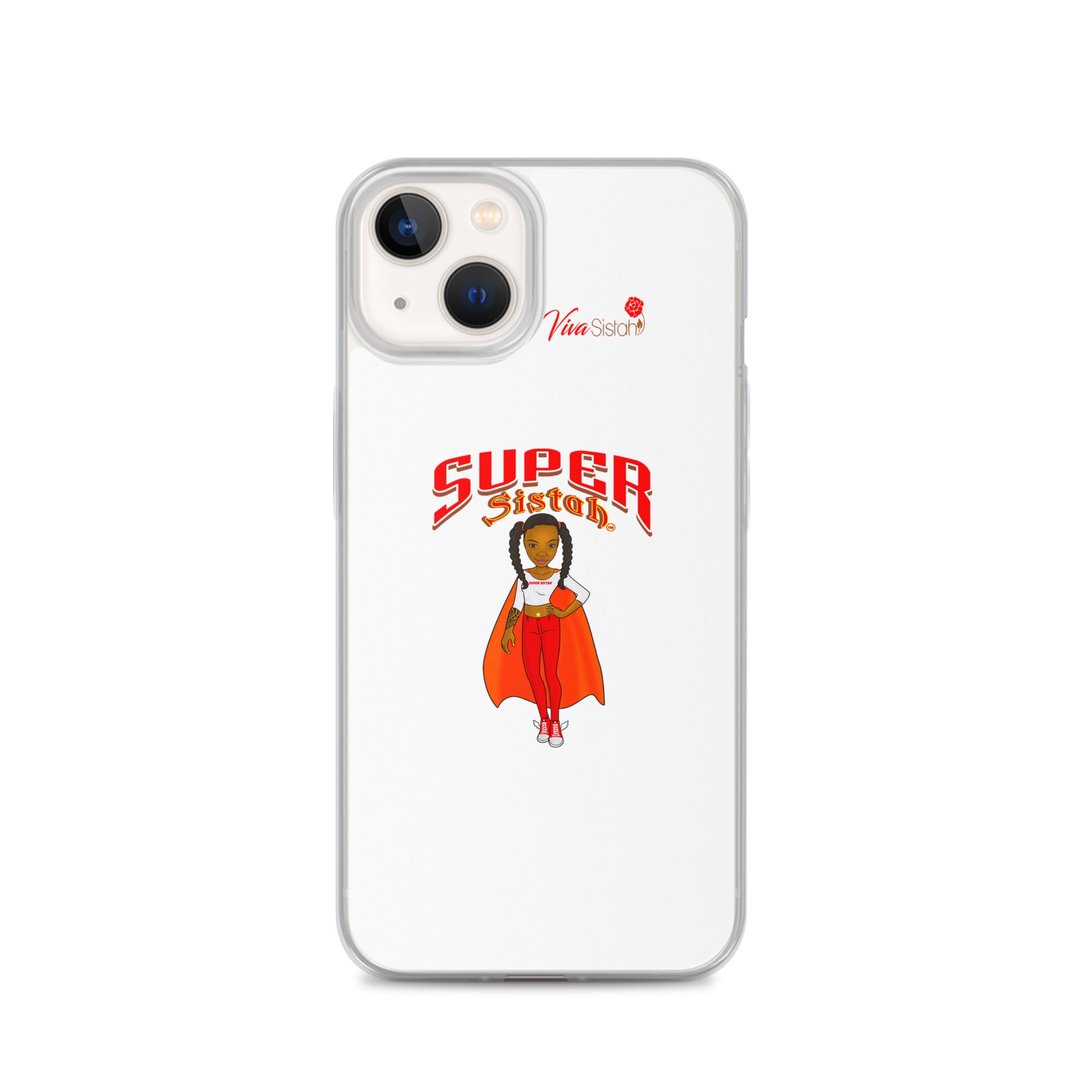Clear Case for iPhone® Super Sistah w logo - VivaSistah