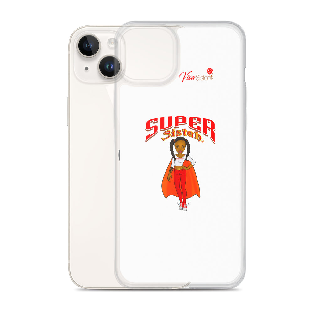 Clear Case for iPhone® Super Sistah w logo - VivaSistah