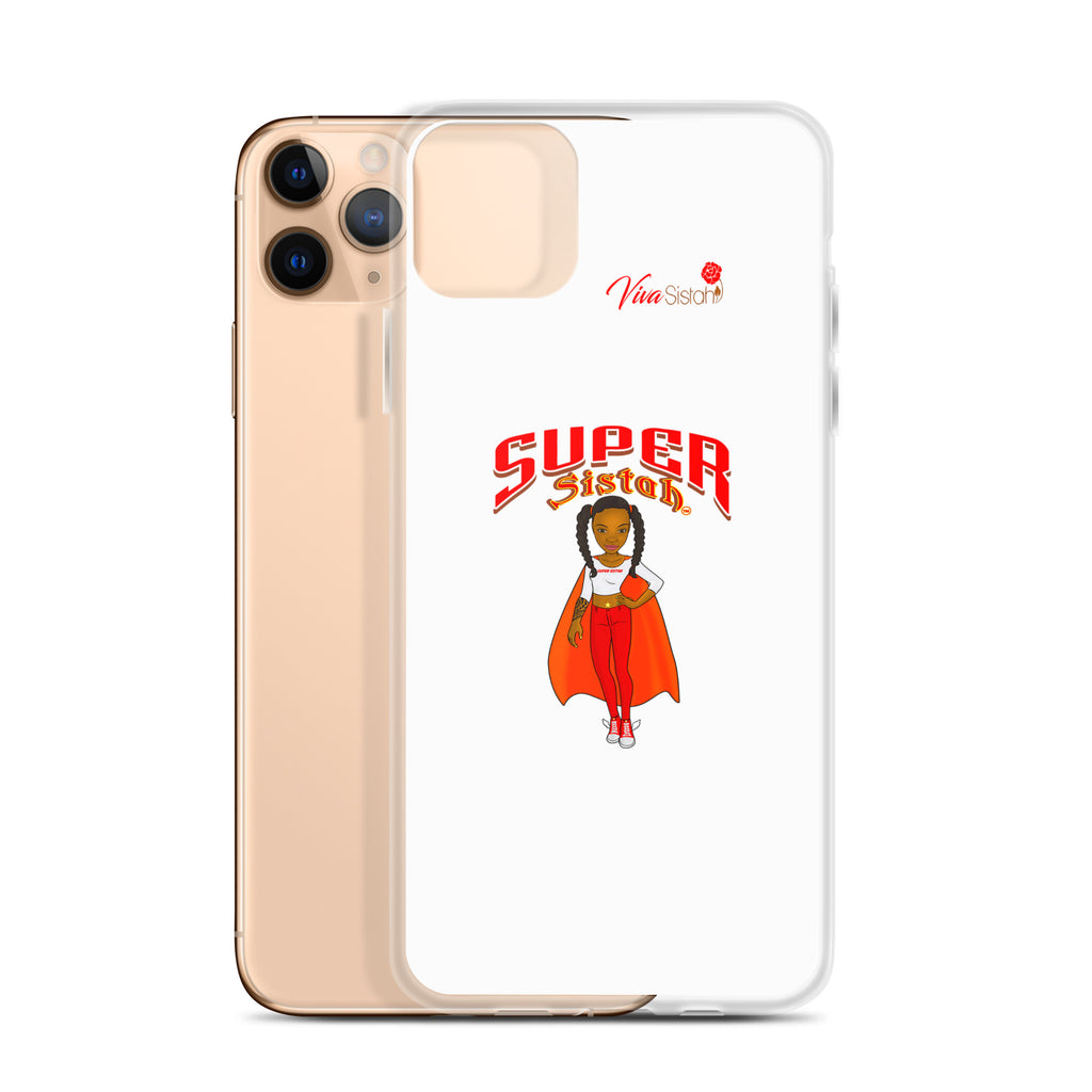 Clear Case for iPhone® Super Sistah w logo - VivaSistah