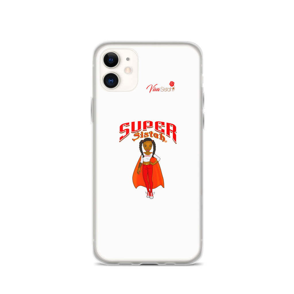Clear Case for iPhone® Super Sistah w logo - VivaSistah