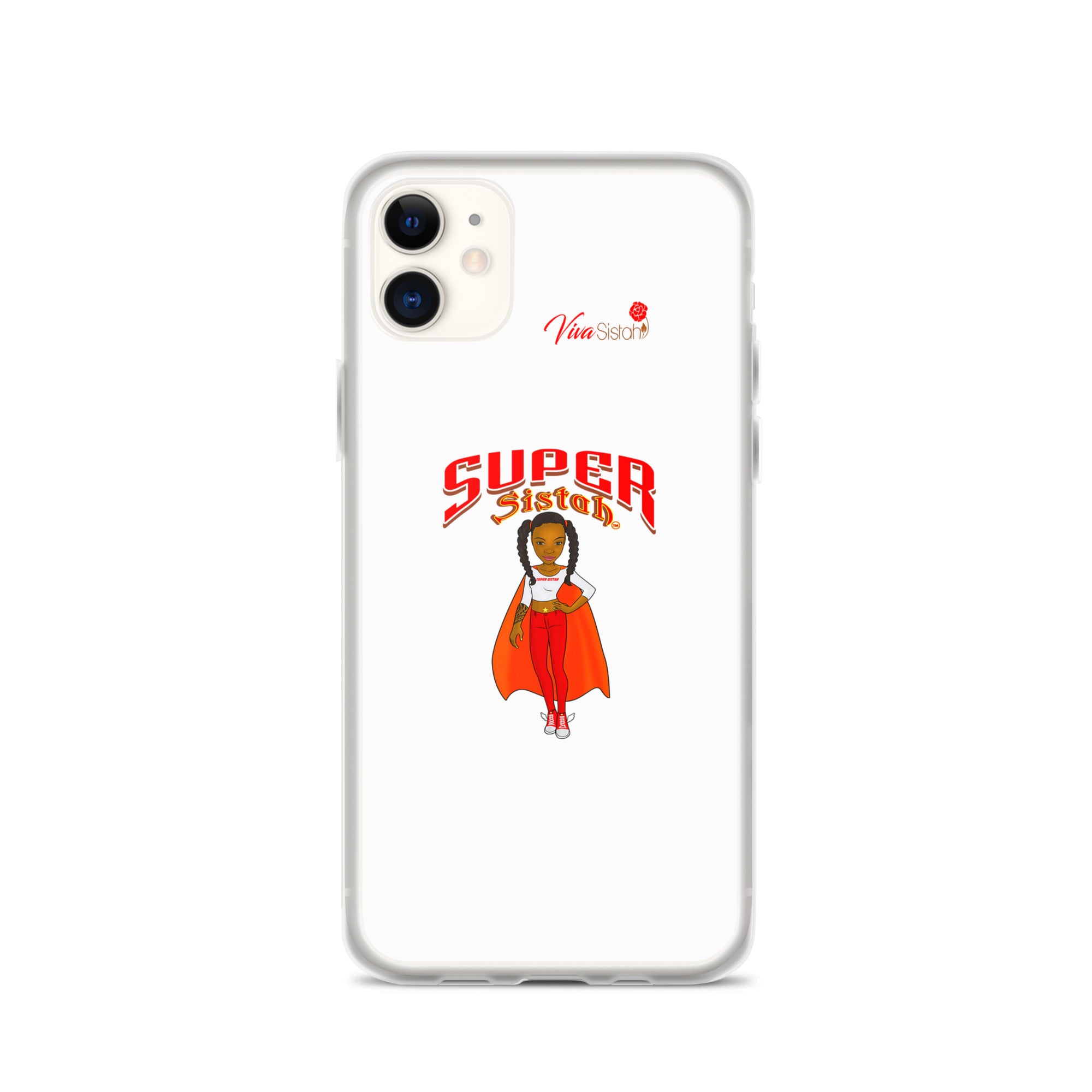 Clear Case for iPhone® Super Sistah w logo - VivaSistah