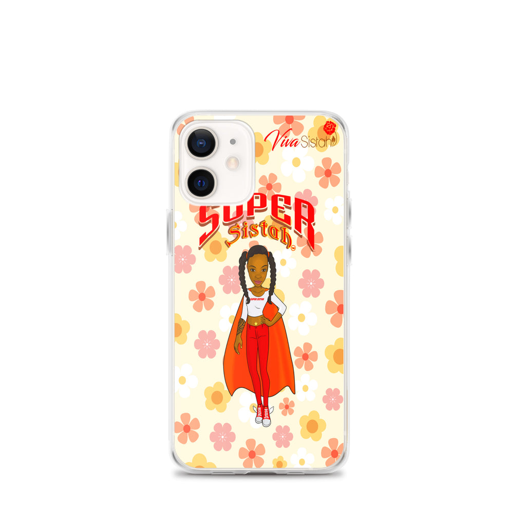 Clear Case for iPhone® Super Sistah floral - VivaSistah
