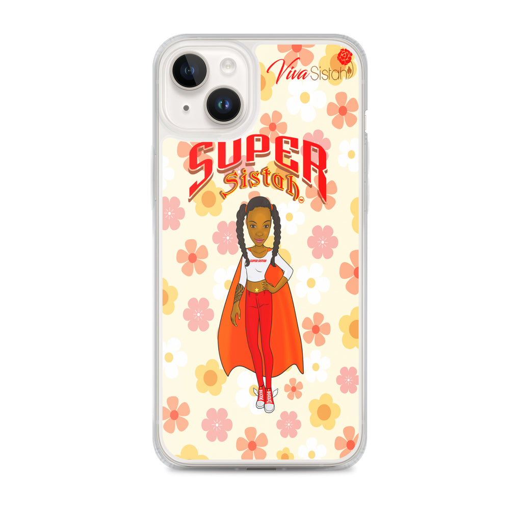 Clear Case for iPhone® Super Sistah floral - VivaSistah