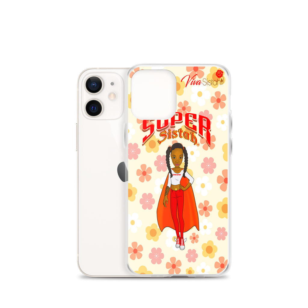 Clear Case for iPhone® Super Sistah floral - VivaSistah