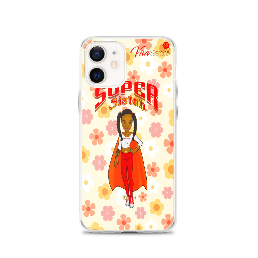 Clear Case for iPhone® Super Sistah floral - VivaSistah
