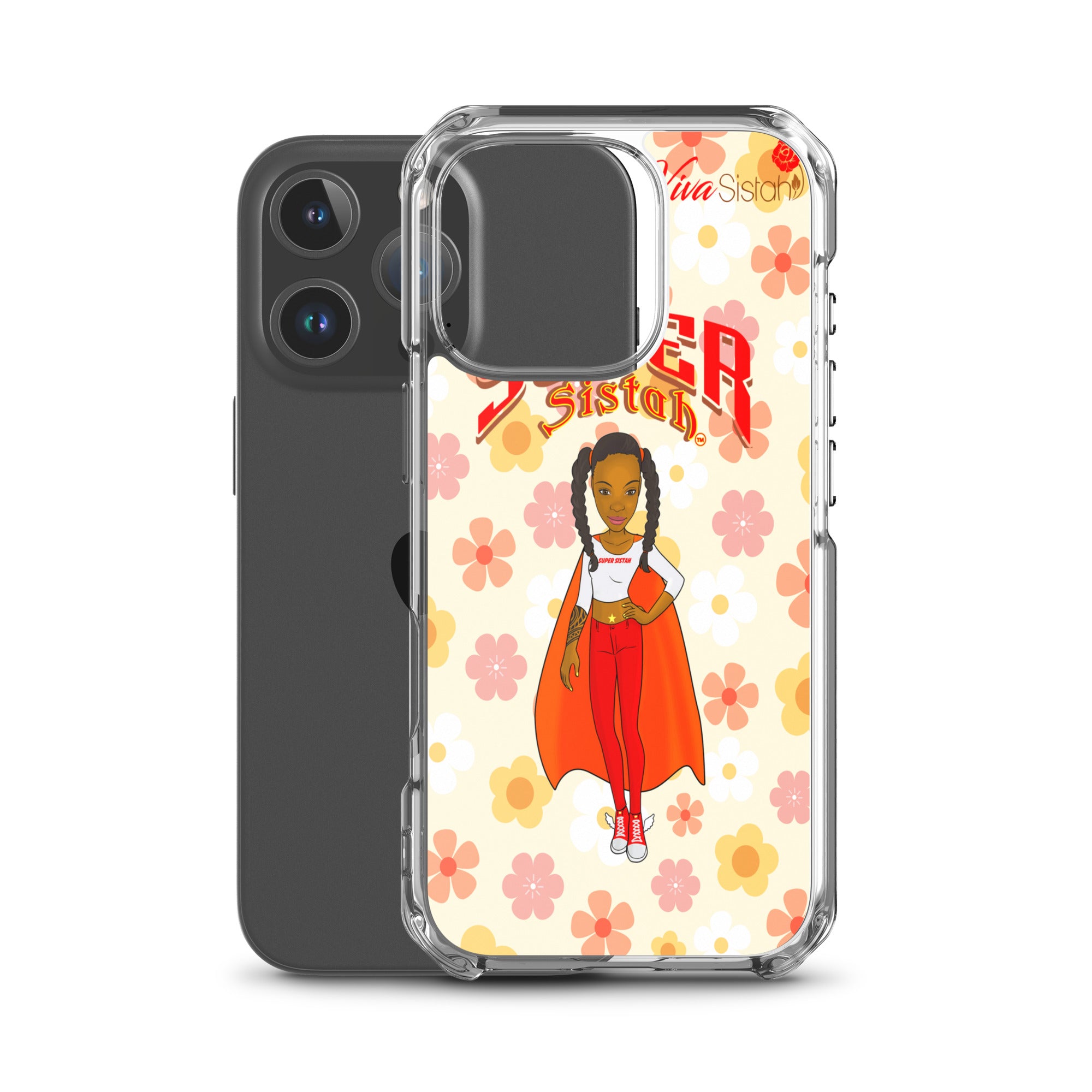 Clear Case for iPhone® Super Sistah floral BEST SELLING