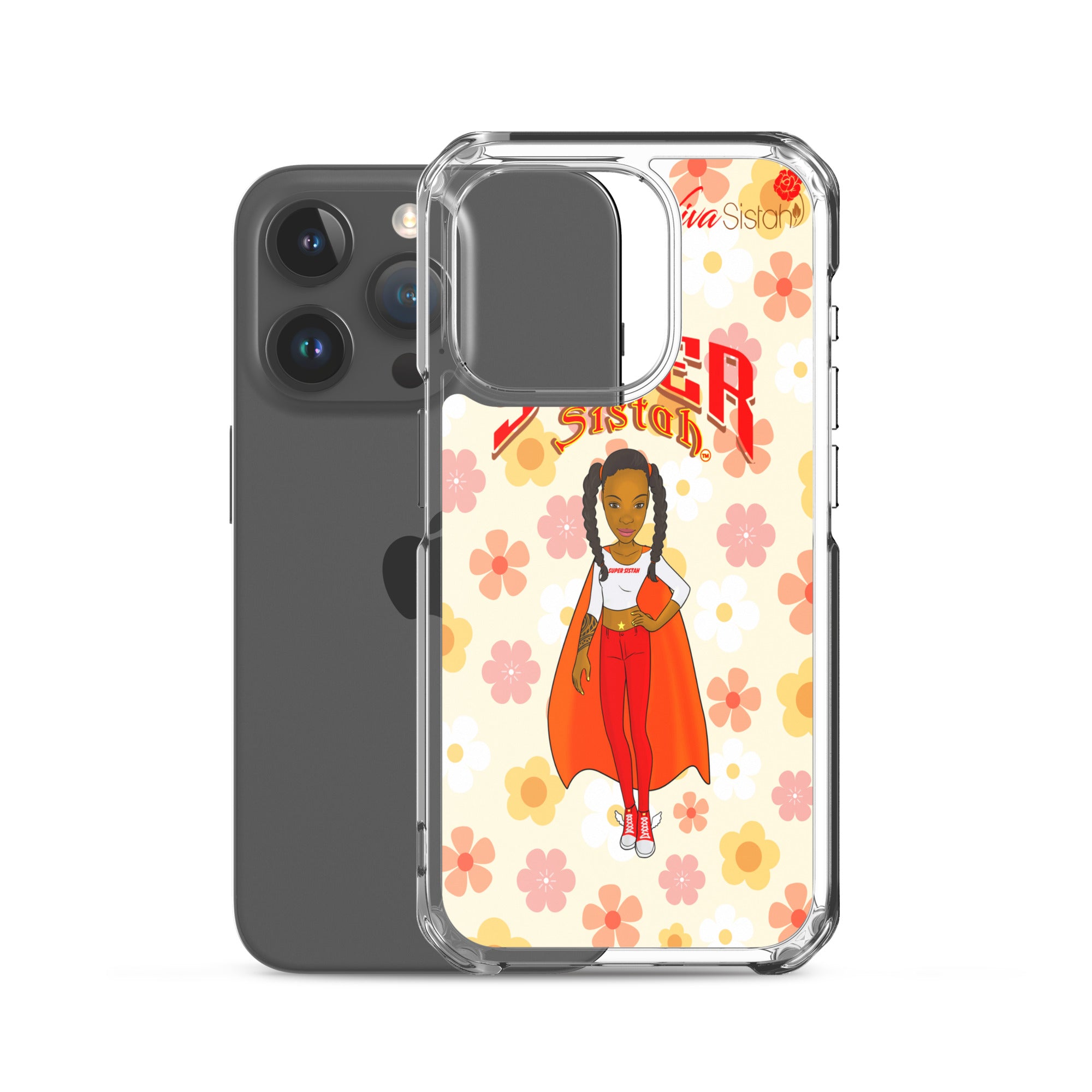 Clear Case for iPhone® Super Sistah floral BEST SELLING