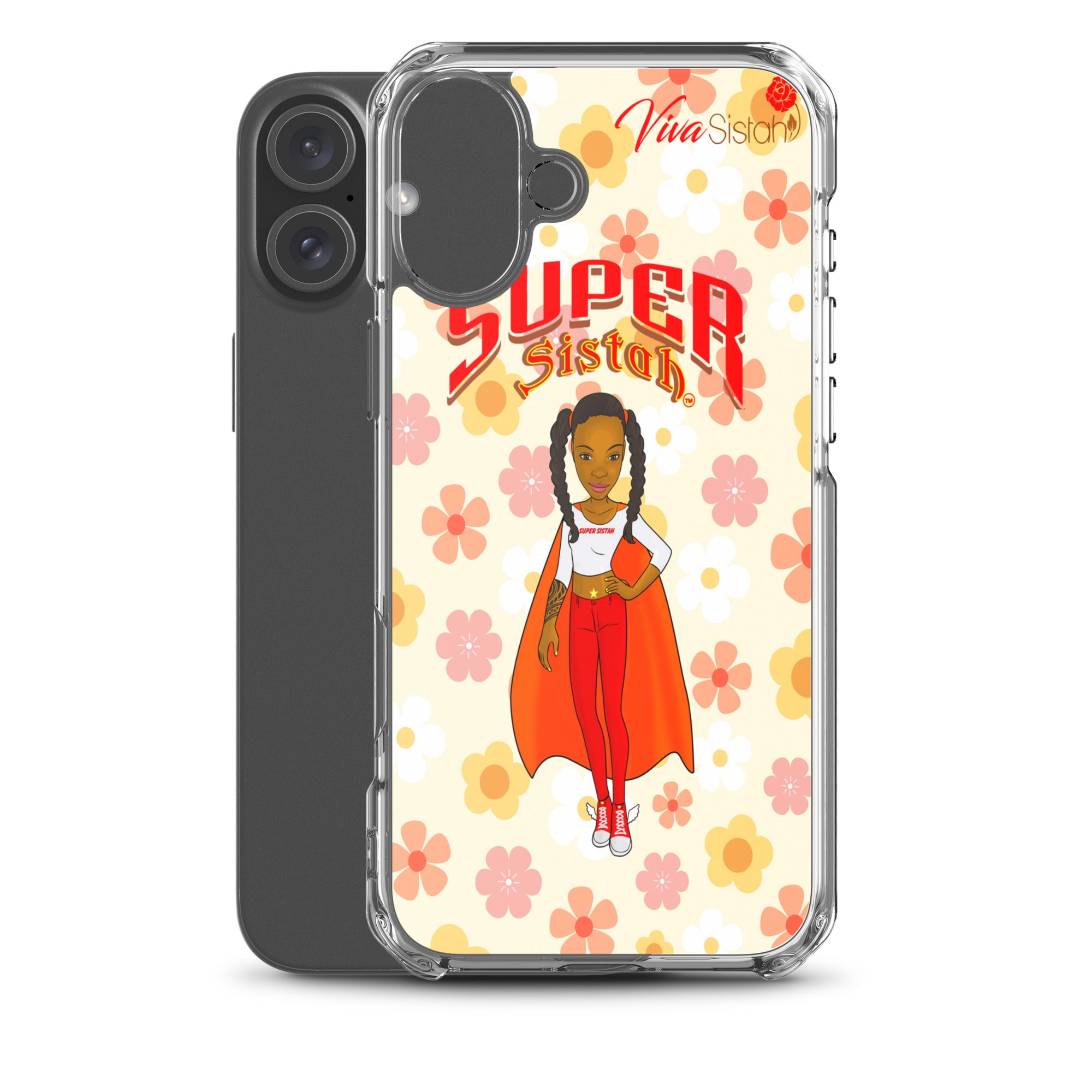 Clear Case for iPhone® Super Sistah floral BEST SELLING