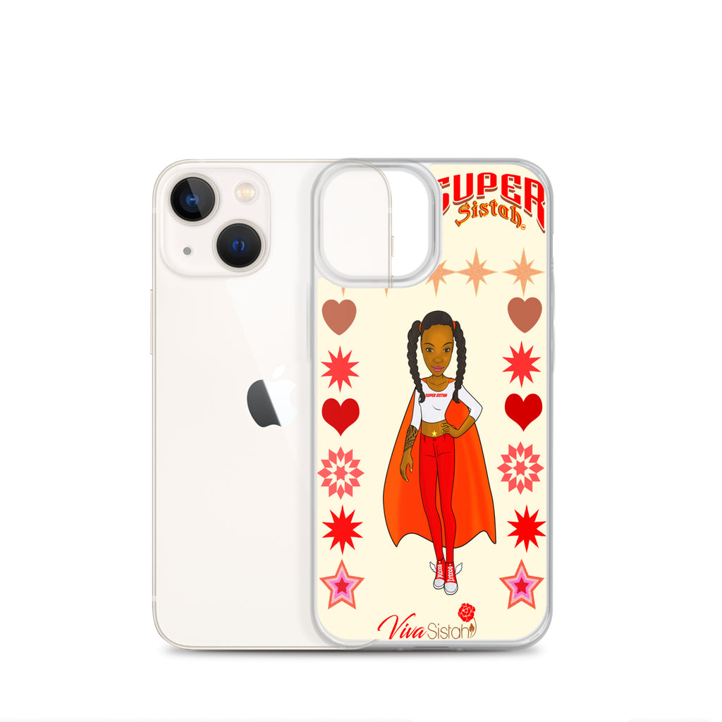 Clear Case for iPhone® Super Sistah hearts stars and diamonds - VivaSistah