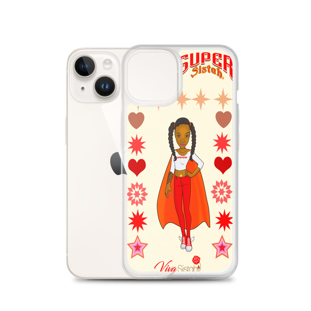 Clear Case for iPhone® Super Sistah hearts stars and diamonds