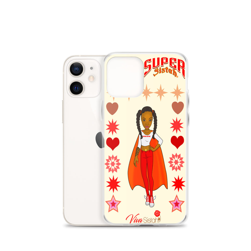 Clear Case for iPhone® Super Sistah hearts stars and diamonds - VivaSistah