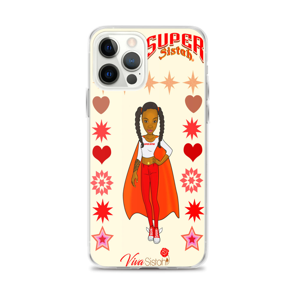 Clear Case for iPhone® Super Sistah hearts stars and diamonds - VivaSistah