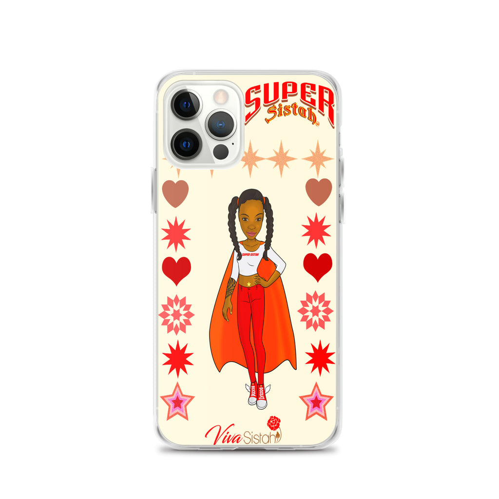 Clear Case for iPhone® Super Sistah hearts stars and diamonds - VivaSistah