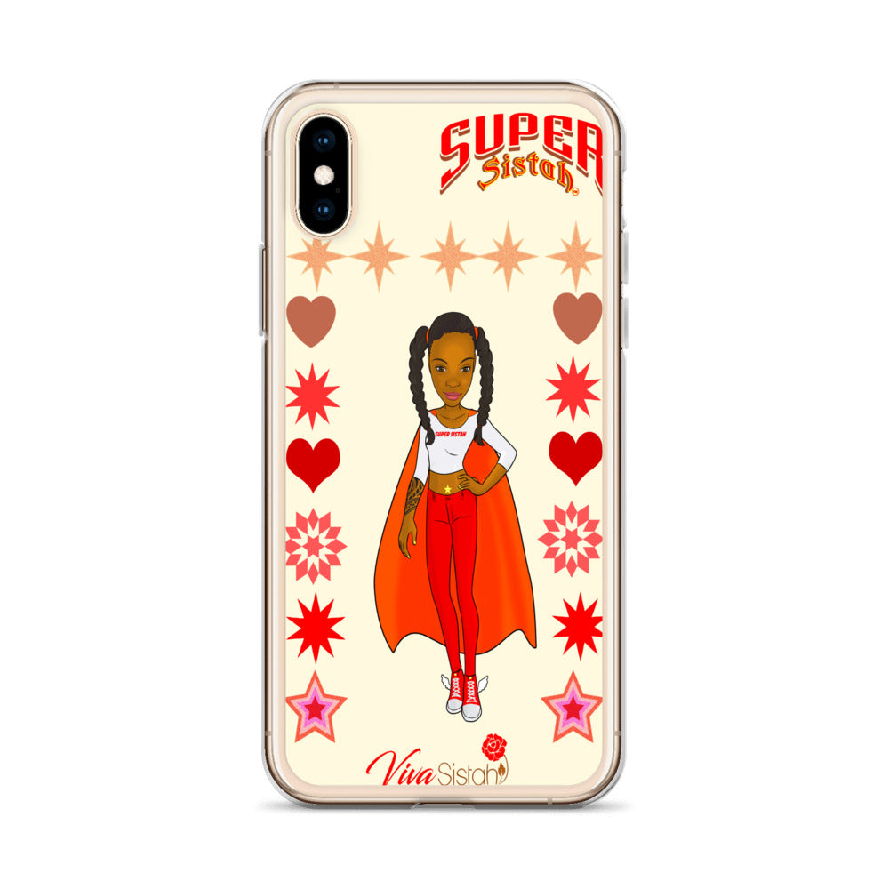 Clear Case for iPhone® Super Sistah hearts stars and diamonds