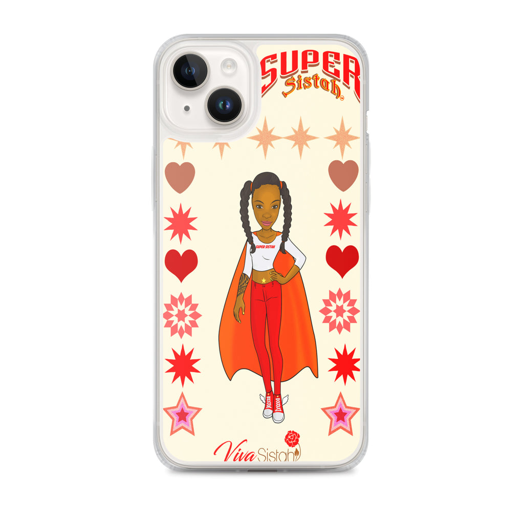 Clear Case for iPhone® Super Sistah hearts stars and diamonds - VivaSistah