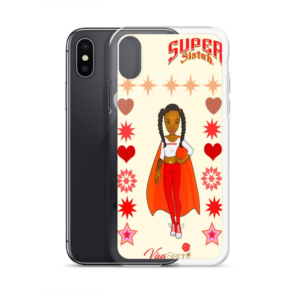 Clear Case for iPhone® Super Sistah hearts stars and diamonds