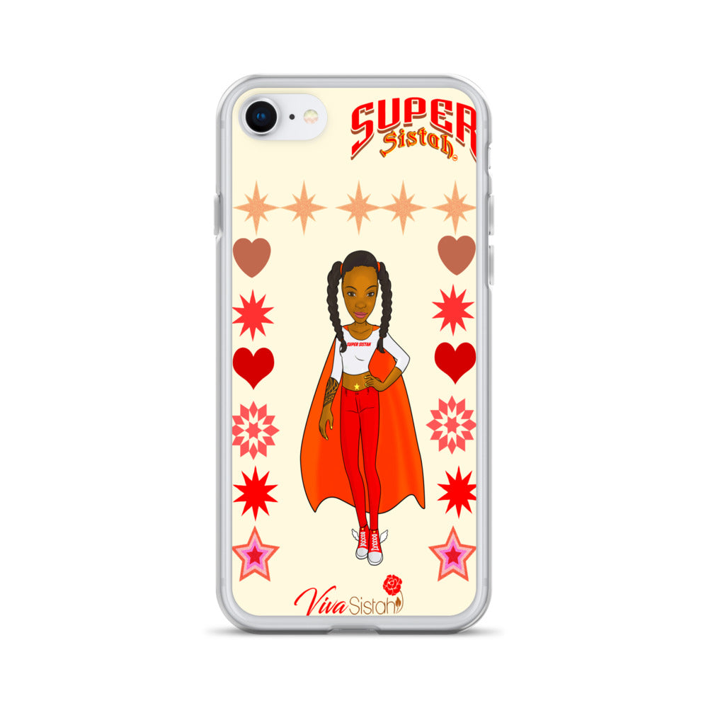 Clear Case for iPhone® Super Sistah hearts stars and diamonds - VivaSistah