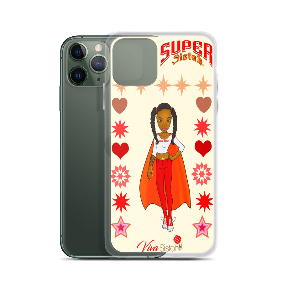 Clear Case for iPhone® Super Sistah hearts stars and diamonds