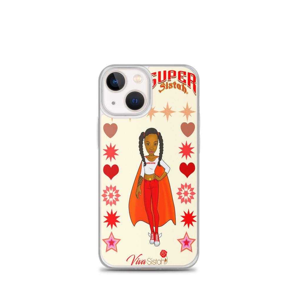 Clear Case for iPhone® Super Sistah hearts stars and diamonds - VivaSistah