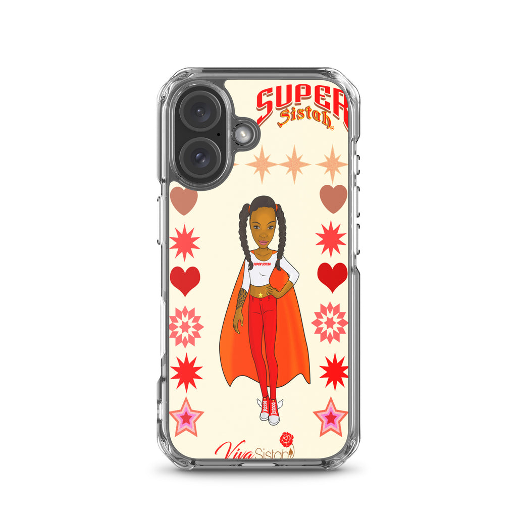 Clear Case for iPhone® Super Sistah hearts stars and diamonds