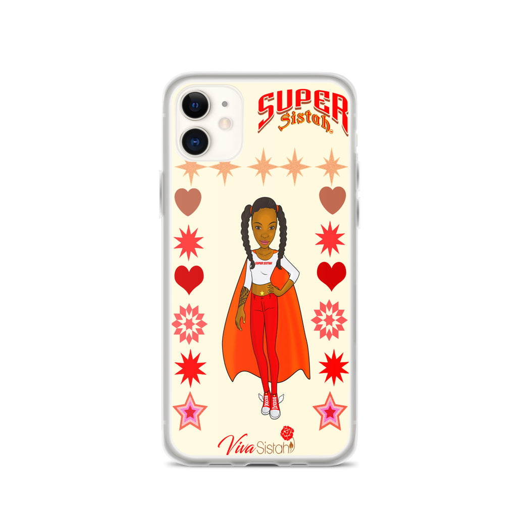 Clear Case for iPhone® Super Sistah hearts stars and diamonds - VivaSistah