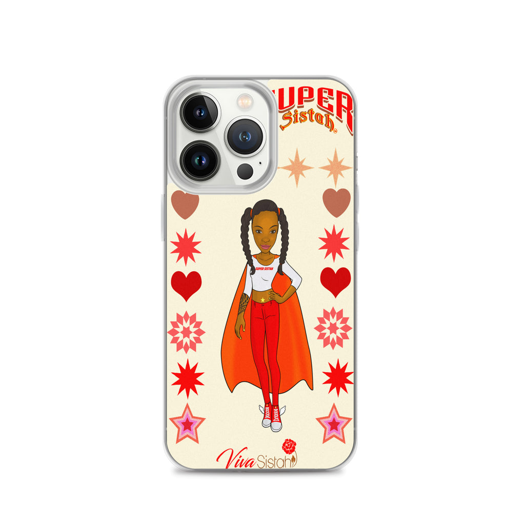Clear Case for iPhone® Super Sistah hearts stars and diamonds - VivaSistah