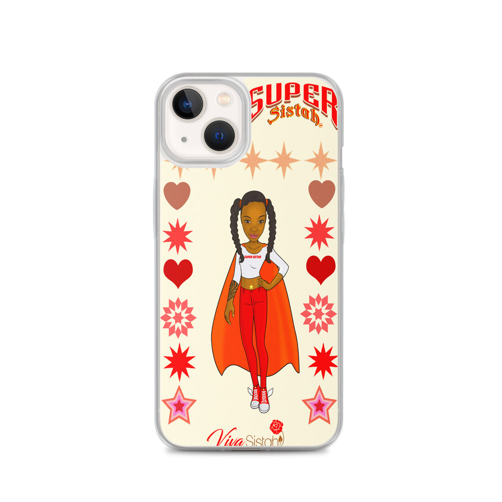 Clear Case for iPhone® Super Sistah hearts stars and diamonds - VivaSistah